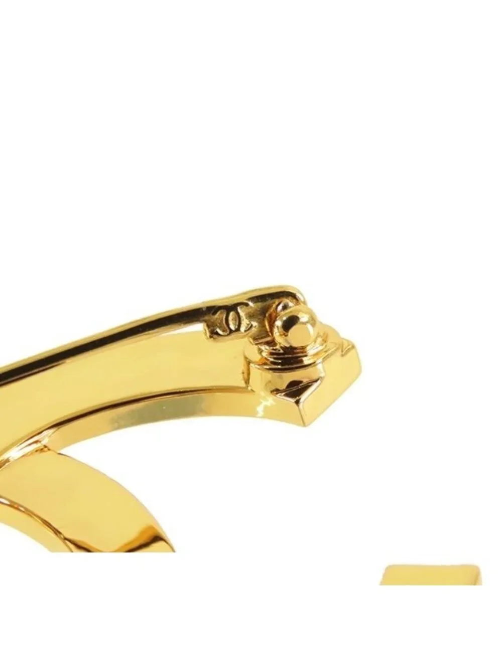 Chanel CC Logo Pin Brooch Gold Metal